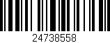 Código de barras (EAN, GTIN, SKU, ISBN): '24738558'