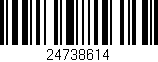Código de barras (EAN, GTIN, SKU, ISBN): '24738614'