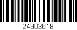 Código de barras (EAN, GTIN, SKU, ISBN): '24903618'