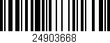 Código de barras (EAN, GTIN, SKU, ISBN): '24903668'