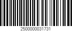 Código de barras (EAN, GTIN, SKU, ISBN): '2500000031731'