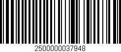 Código de barras (EAN, GTIN, SKU, ISBN): '2500000037948'