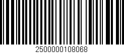 Código de barras (EAN, GTIN, SKU, ISBN): '2500000108068'