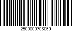 Código de barras (EAN, GTIN, SKU, ISBN): '2500000706868'