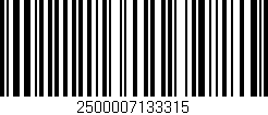 Código de barras (EAN, GTIN, SKU, ISBN): '2500007133315'