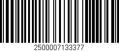 Código de barras (EAN, GTIN, SKU, ISBN): '2500007133377'