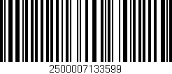 Código de barras (EAN, GTIN, SKU, ISBN): '2500007133599'