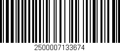 Código de barras (EAN, GTIN, SKU, ISBN): '2500007133674'