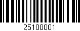 Código de barras (EAN, GTIN, SKU, ISBN): '25100001'