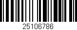 Código de barras (EAN, GTIN, SKU, ISBN): '25106786'