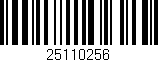 Código de barras (EAN, GTIN, SKU, ISBN): '25110256'