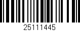 Código de barras (EAN, GTIN, SKU, ISBN): '25111445'