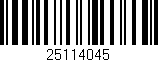 Código de barras (EAN, GTIN, SKU, ISBN): '25114045'