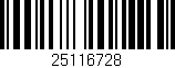 Código de barras (EAN, GTIN, SKU, ISBN): '25116728'