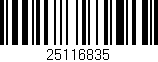 Código de barras (EAN, GTIN, SKU, ISBN): '25116835'