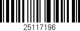 Código de barras (EAN, GTIN, SKU, ISBN): '25117196'