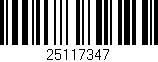 Código de barras (EAN, GTIN, SKU, ISBN): '25117347'