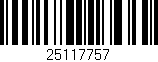 Código de barras (EAN, GTIN, SKU, ISBN): '25117757'