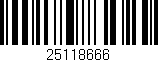 Código de barras (EAN, GTIN, SKU, ISBN): '25118666'