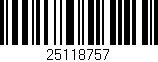 Código de barras (EAN, GTIN, SKU, ISBN): '25118757'