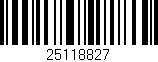 Código de barras (EAN, GTIN, SKU, ISBN): '25118827'