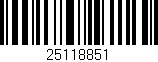 Código de barras (EAN, GTIN, SKU, ISBN): '25118851'