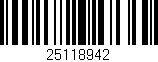 Código de barras (EAN, GTIN, SKU, ISBN): '25118942'