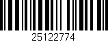 Código de barras (EAN, GTIN, SKU, ISBN): '25122774'