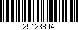 Código de barras (EAN, GTIN, SKU, ISBN): '25123894'