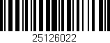 Código de barras (EAN, GTIN, SKU, ISBN): '25126022'