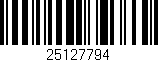 Código de barras (EAN, GTIN, SKU, ISBN): '25127794'