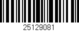Código de barras (EAN, GTIN, SKU, ISBN): '25129081'