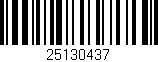 Código de barras (EAN, GTIN, SKU, ISBN): '25130437'