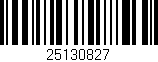 Código de barras (EAN, GTIN, SKU, ISBN): '25130827'