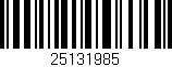 Código de barras (EAN, GTIN, SKU, ISBN): '25131985'