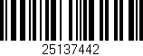 Código de barras (EAN, GTIN, SKU, ISBN): '25137442'