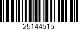 Código de barras (EAN, GTIN, SKU, ISBN): '25144515'