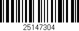 Código de barras (EAN, GTIN, SKU, ISBN): '25147304'