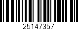 Código de barras (EAN, GTIN, SKU, ISBN): '25147357'