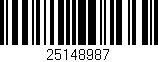 Código de barras (EAN, GTIN, SKU, ISBN): '25148987'