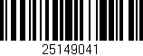 Código de barras (EAN, GTIN, SKU, ISBN): '25149041'