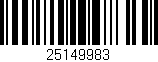 Código de barras (EAN, GTIN, SKU, ISBN): '25149983'