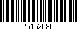 Código de barras (EAN, GTIN, SKU, ISBN): '25152680'