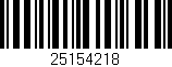 Código de barras (EAN, GTIN, SKU, ISBN): '25154218'