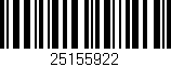 Código de barras (EAN, GTIN, SKU, ISBN): '25155922'