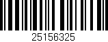 Código de barras (EAN, GTIN, SKU, ISBN): '25156325'