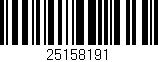 Código de barras (EAN, GTIN, SKU, ISBN): '25158191'
