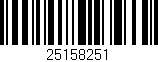 Código de barras (EAN, GTIN, SKU, ISBN): '25158251'