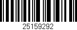 Código de barras (EAN, GTIN, SKU, ISBN): '25159292'