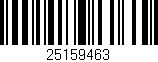Código de barras (EAN, GTIN, SKU, ISBN): '25159463'